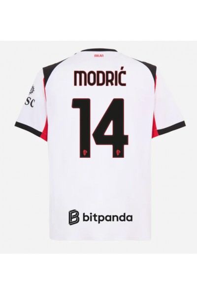 AC Milan Luka Modric #14 Jalkapallovaatteet Vieraspaita 2025-26 Lyhythihainen AC Milan Luka Modric #14 Jalkapallovaatteet Vieraspaita 2025-26 Lyhythihainen